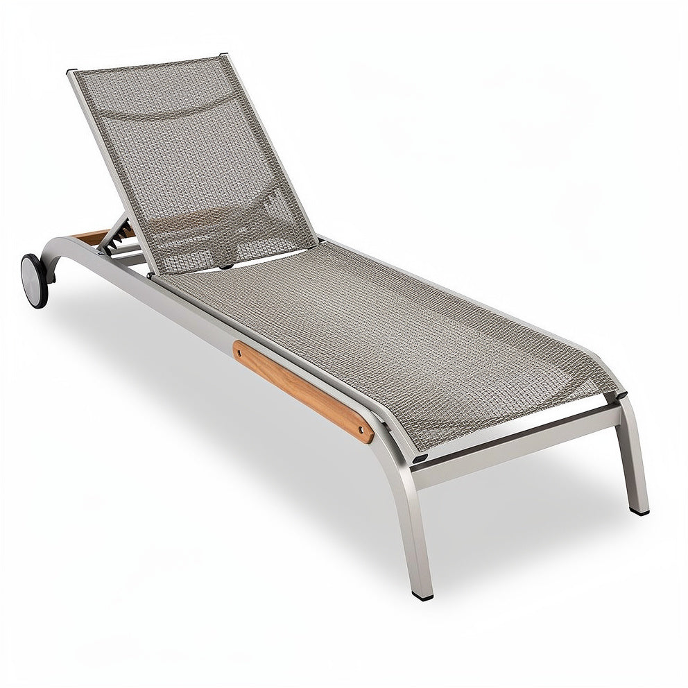 **Technische titel in het Nederlands:** Ongecompliceerde ligstoel met wielen en aluminium frame