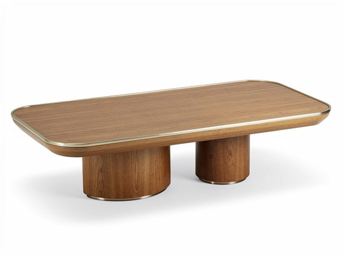 **Technische Titel in het Nederlands: Modern houten salontafel met afgeronde randen**