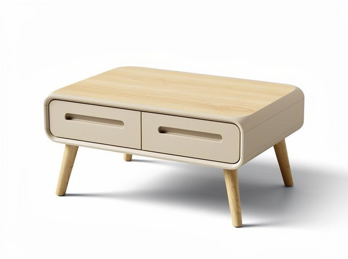 **Moderne salontafel met opberglades en houten poten**