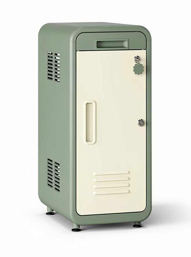 **Moderne Retro Koelkast met Uniek Ontwerp**