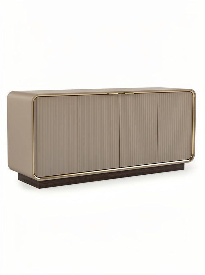 **Technische titel in het Nederlands: Moderne meubels met strookdesign en gouden accenten**